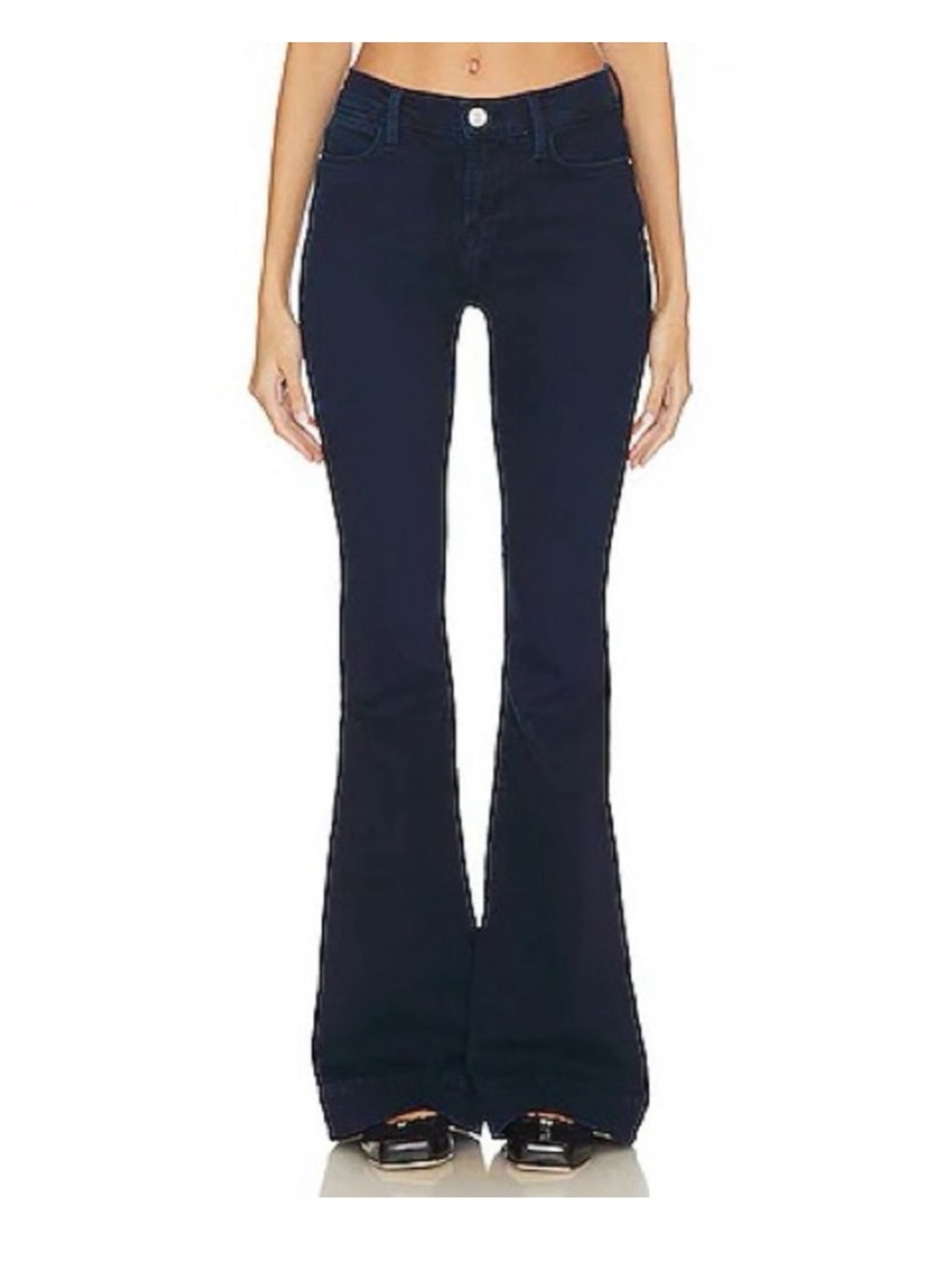 FRAME Le High Flare Jeans Dark Blue Denim Size 28x34 Fiona USA Women’s